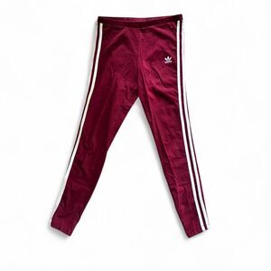 Adidas originals burgundy leggings